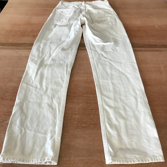 Agolde 90's Pinch Jeans Women 23 White High Rise Button Fly Stretch Preppy 17477 - Picture 2 of 13